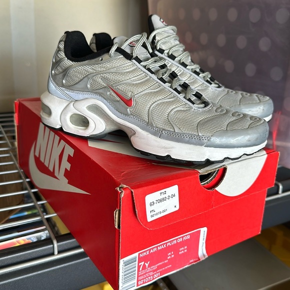 nike air max plus silver